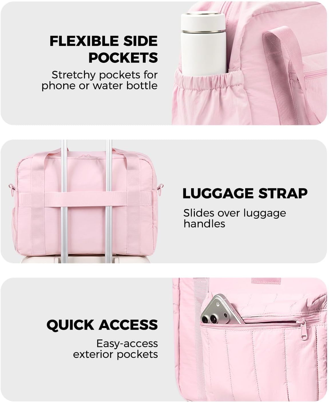 Gym Bag for Women with Shoe Compartment Duffle Weekender Carry on Bag