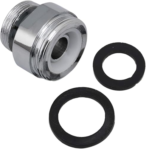 RDEXP Grifo aireador macho rosca 0.709 in a 0.866 in adaptador de grifo de agua 360 grados cobre