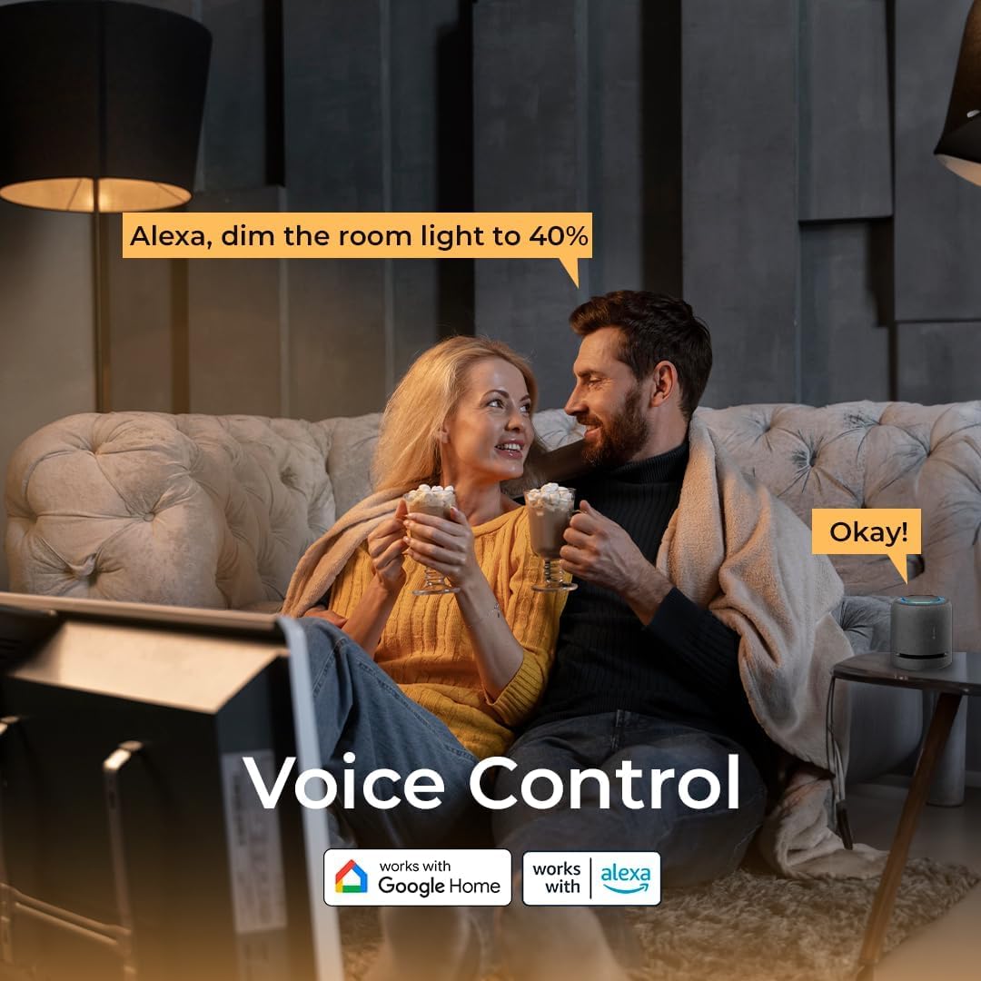 Essentials - foco inteligente, cambio de color, 800 lm, A19, WiFi Alexa y Google Assistant compatible