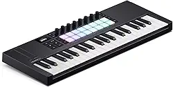 Novation Launchkey Mini 37 Mk4 — Controlador De Teclado Portátil Mini-Key, Usb, Midi Com Integração Daw. Modo Chord, Pads Bateria Escala E Arpejador. Inclui Pacote Software Criação Musical.