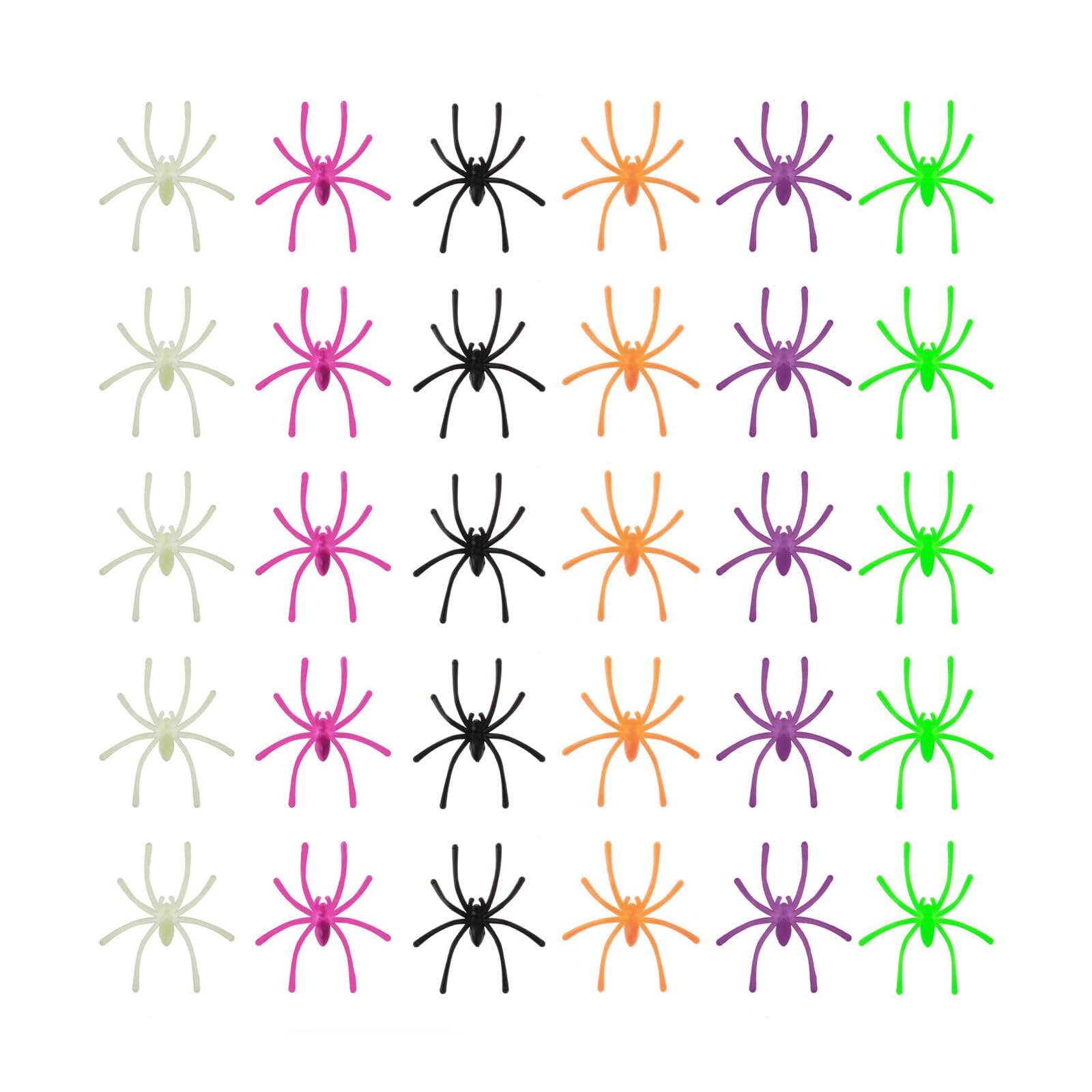 120 Pcs Realistic Spiders, 6 Colors Plastic Small Fake Spider Toys Black Fake Spiders Terror Funny Prank Props for Home and Party Decorations,plastic spiders,small toys