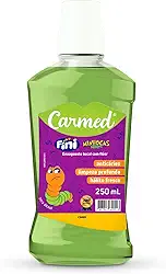 Carmed Fini Minhocas Enxaguante Bucal com Flúor Sabor Maçã Verde 250ml