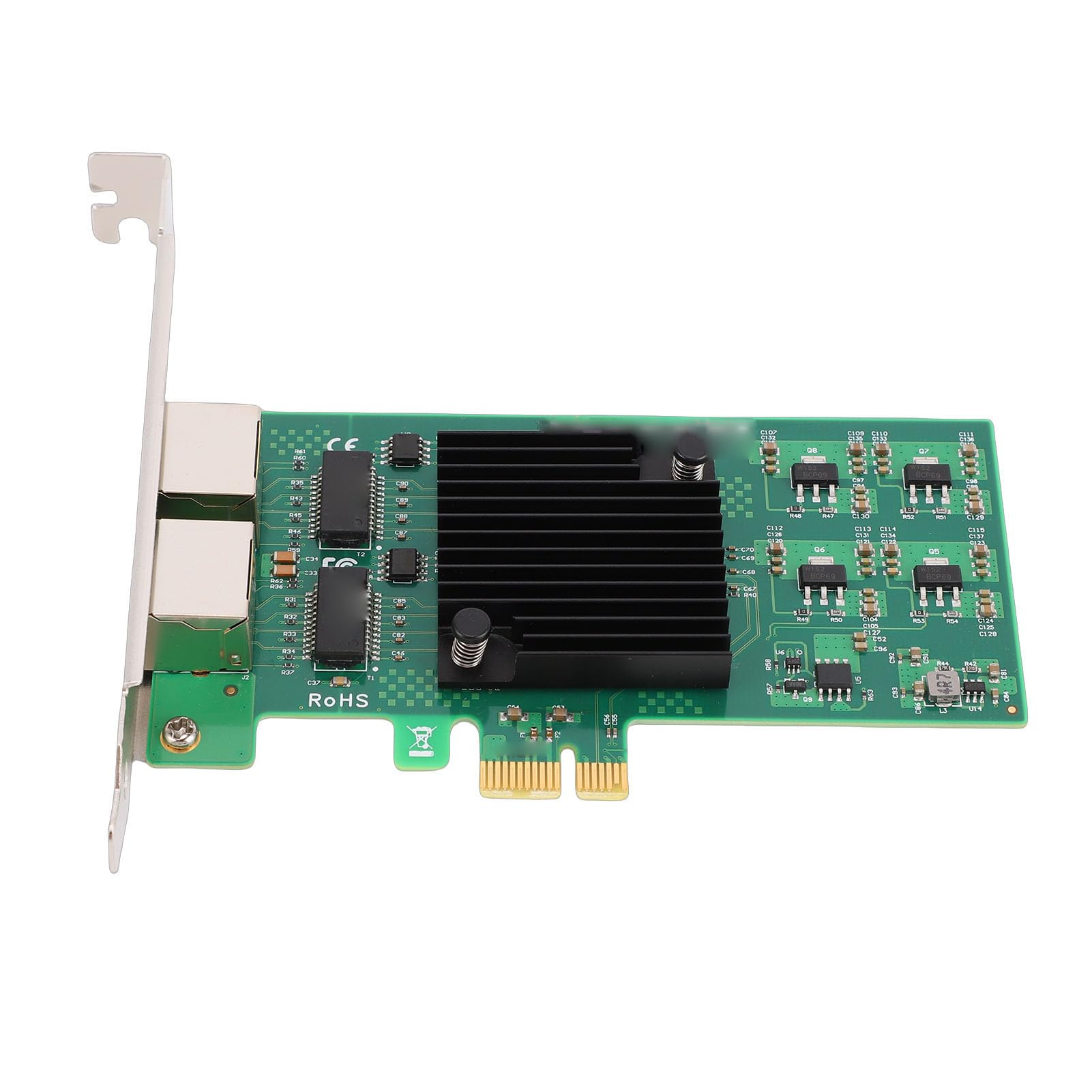 Karta Sieciowa Gigabit Ethernet PCI Express X1, Dwuportowy RJ45 z Chipsetem 82574L, Adapter 10/100/1000Mbps Zapewniający stabilną wydajność, Obsługuje Ramki Jumbo PXE DPDK ISCSI dla Komputerów