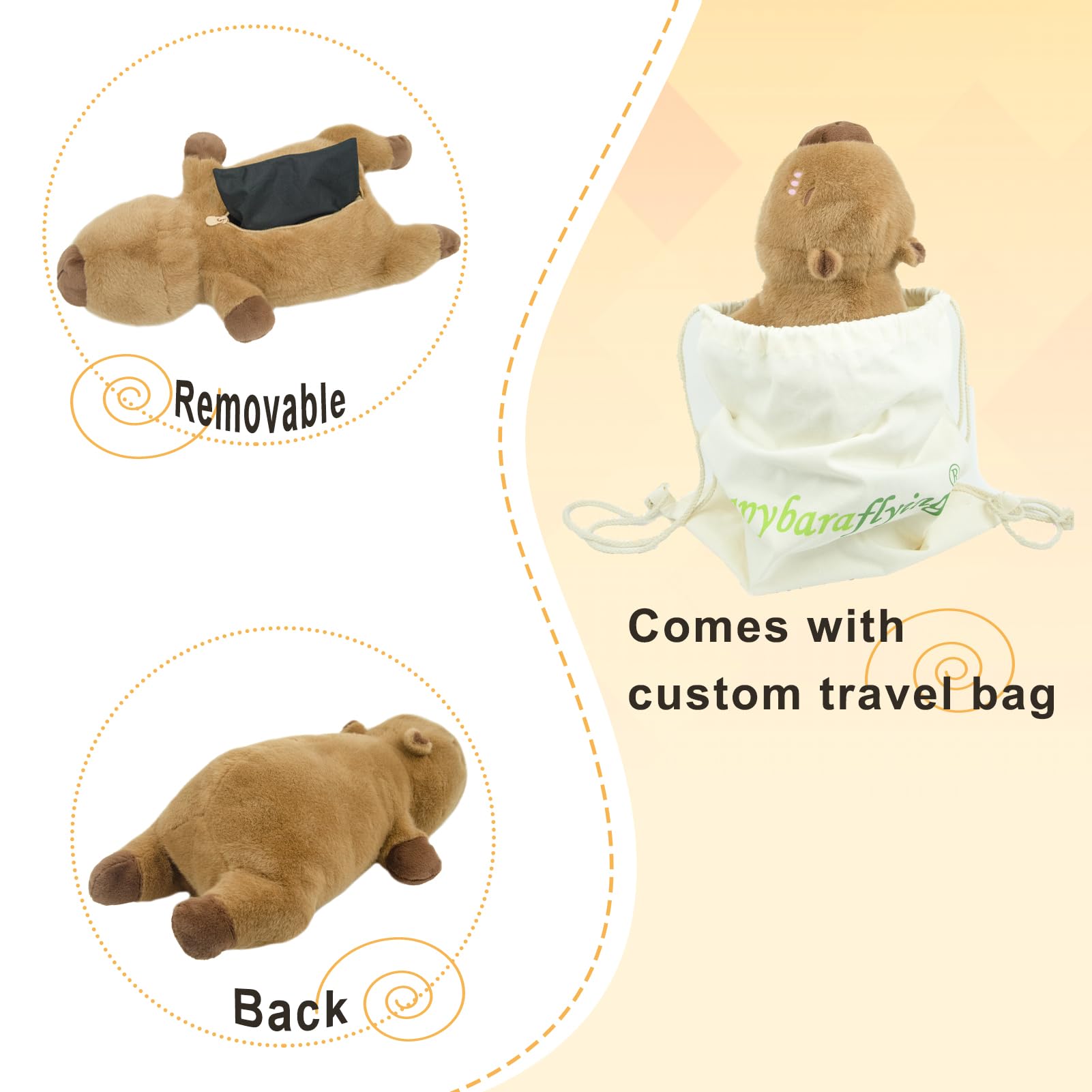 capybaraflying Capybara Weighted Plush Toy - Image 4