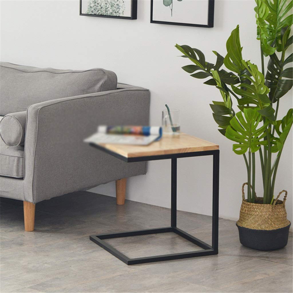 Amazon｜XZGang ホームソファテーブル、木製テーブルトップC字型の