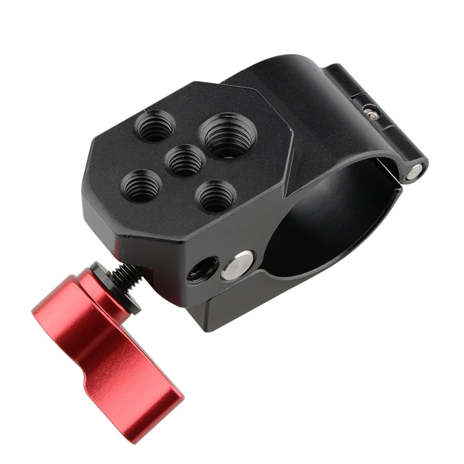 Morsetto per asta in metallo anti-vibrazione da 30 mm con doppia filettatura 1/4 e 3/8, rotazione regolabile per stabilizzatori, display, supporto per attrezzatura fotografica