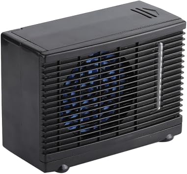 Raguso 12V Car Conditioner Fan ABS Portable Evaporative Air Conditioner Fan for Car Truck in 7.9 x 4.3 x 5.9 inch (Small, not as big as in the picture) home devices