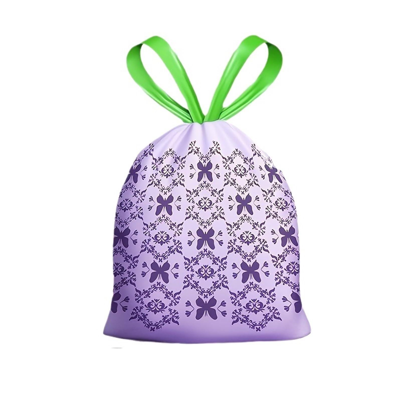 50 Pack Lavender Scented Drawstring Trash Bags - Large Capacity Kitchen Garbage Bags with Handles, Fresh Scented Waste Bags for Bathroom, Bedroom, Living Room (Lavender)