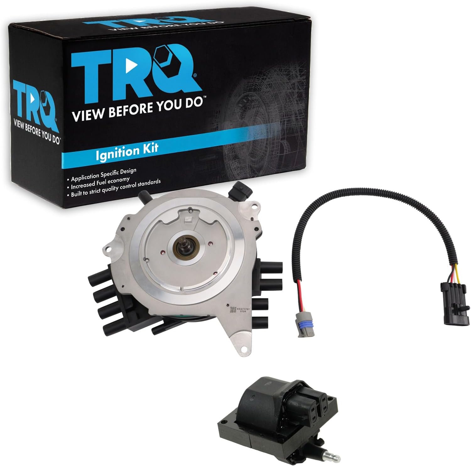 TRQ Ignition Coil Kit 2 Piece Compatible with 1992-1994 Chevrolet Corvette 1993-1994 Camaro 1993-1994 Pontiac Firebird
