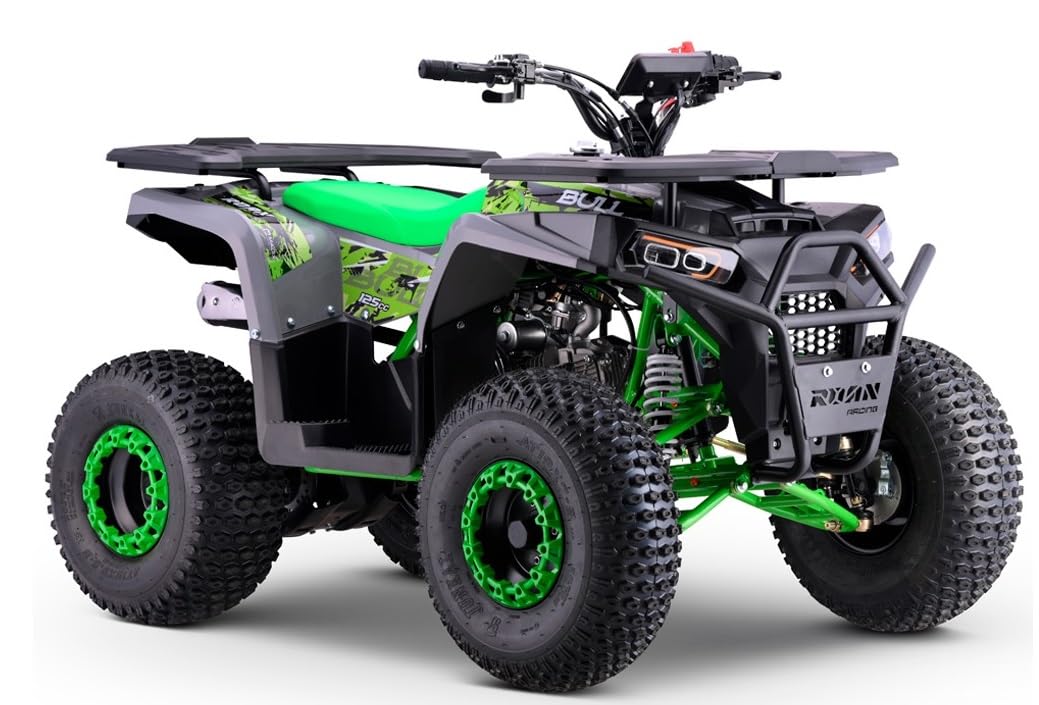 Quad Gasolina 125CC Roan-Bull Automático R8, Verde, Carga máxima 120 kg (Solo para circuitos Cerrados) + 10 años