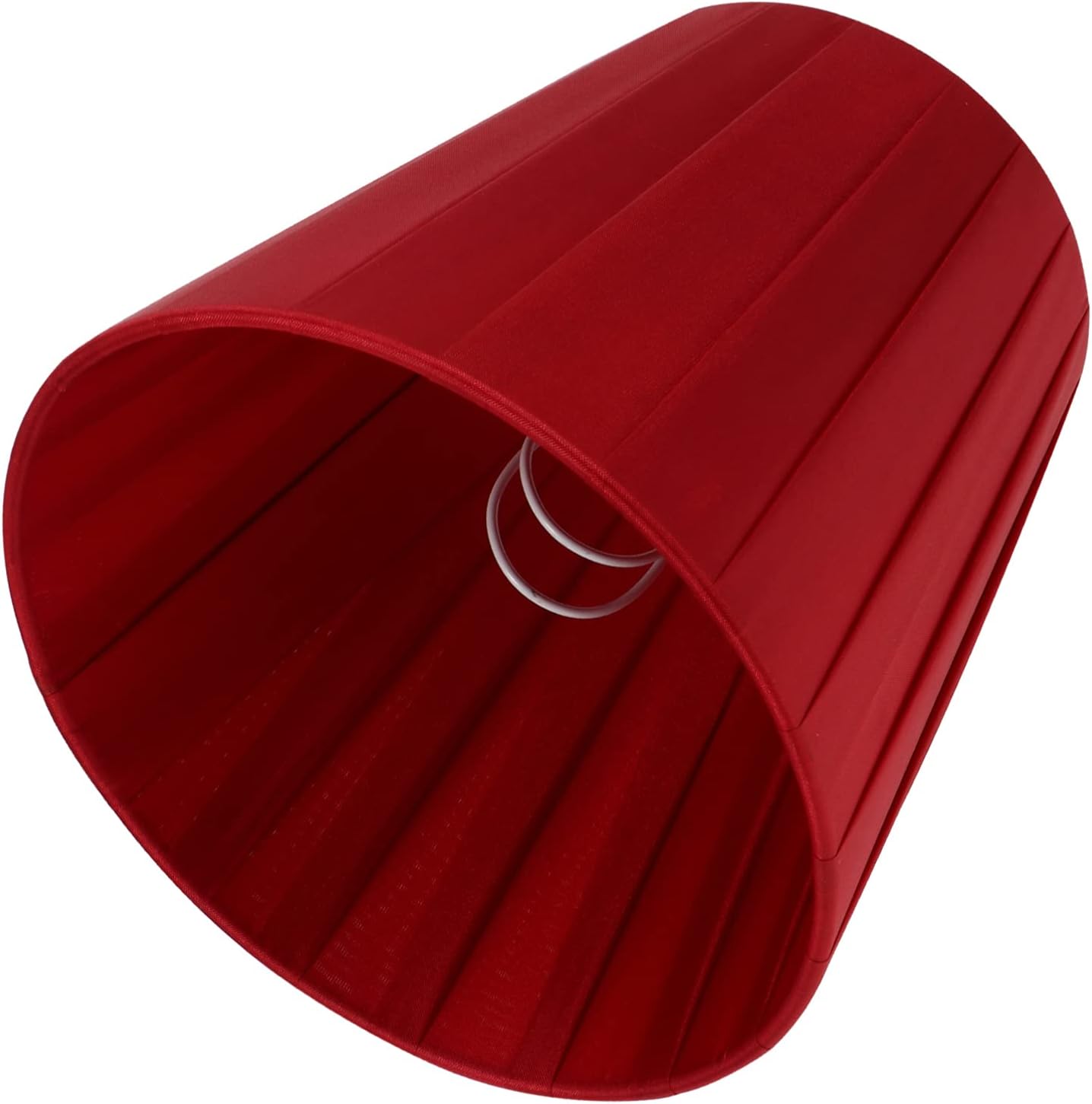 BeauprettyMedium Lamp Shade, Stylish Lampshade Cloth Lamp Cover Clip Bulb Type Bedroom Lampshade for Table Lamp and Floor Light (Red)