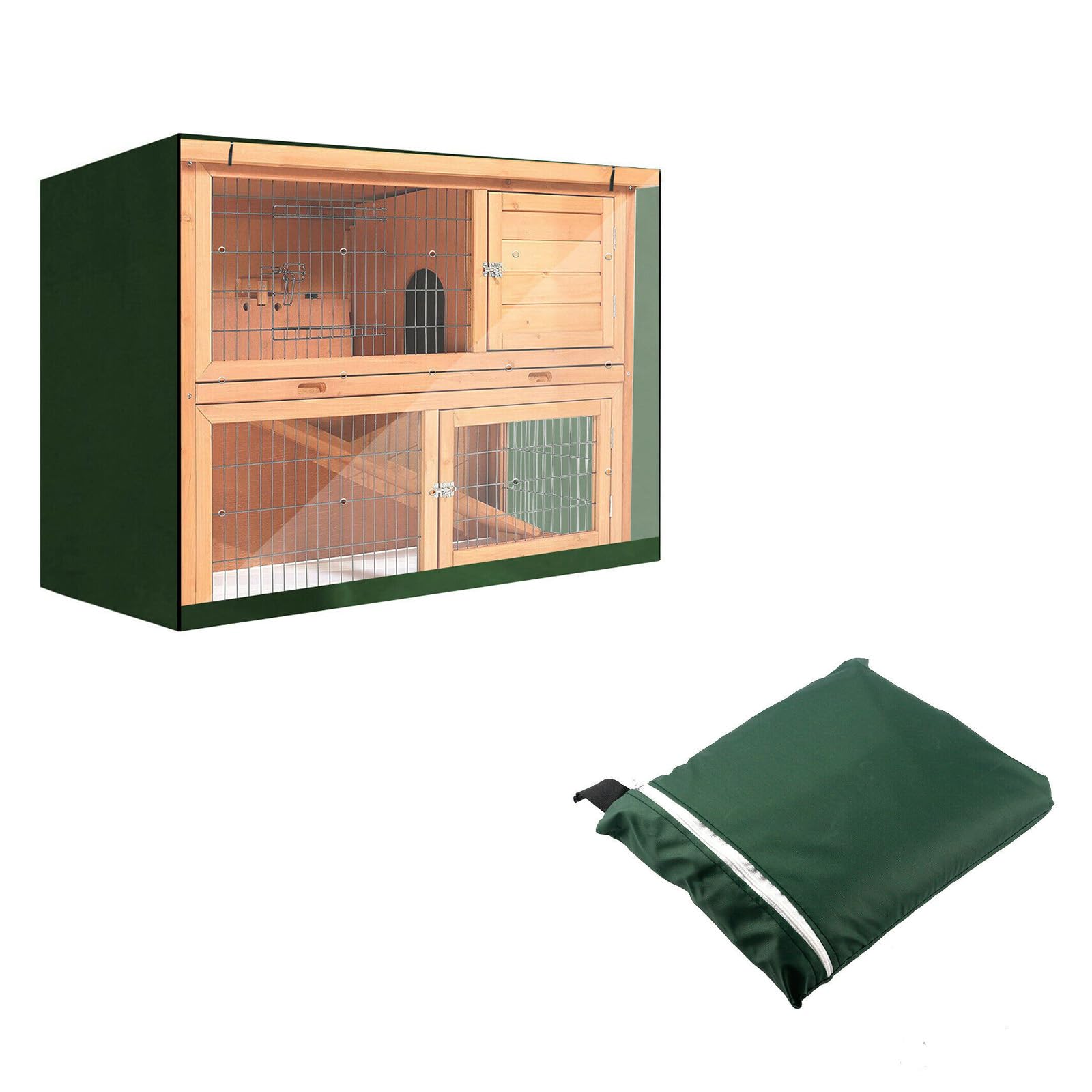 Rabbit Hutch Cover, Universal Rabbit Hutch Cover, Waterproof Rabbit Cage, Double Layer Rabbit Hutch Cover, Windproof, Waterproof, Thermal Cage Cover, 122 cm, Durable 21