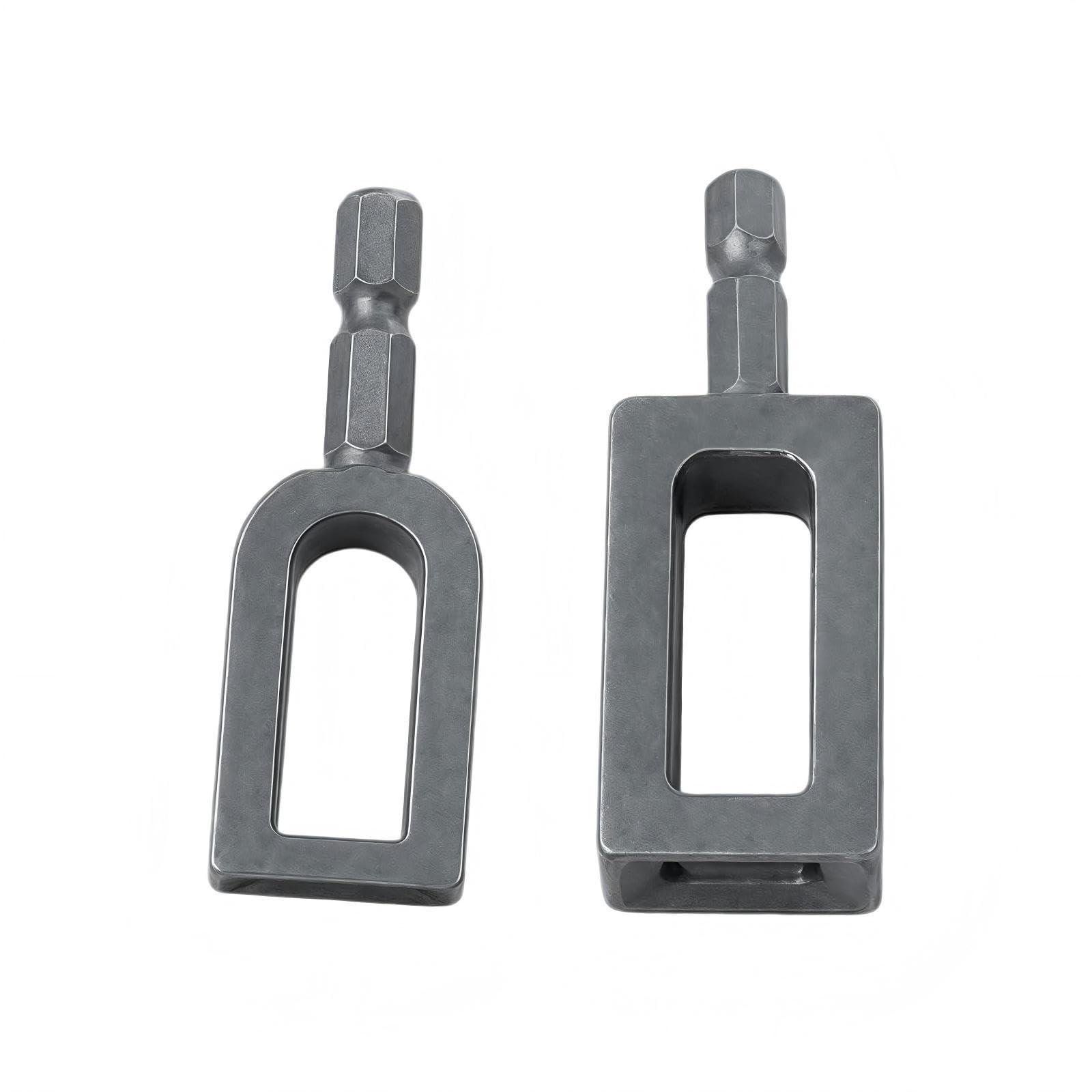 2PCS Wire Twister Tool for Drill, Heavy Duty Drill Wire Twister for 9 & 11 Gauge Fence Wire, Wire Twisting Tool with 1/4" Hex Shank for Fence Repair, Rebar Tying, Farm, Garden and Construction