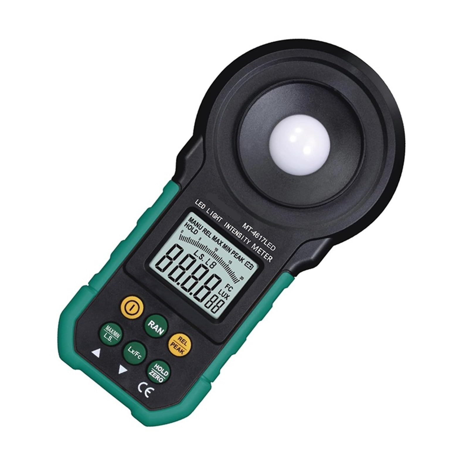 Światłomierz, MT-4617LED-C Cyfrowy iluminometr, miernik światła, tester strumienia świetlnego