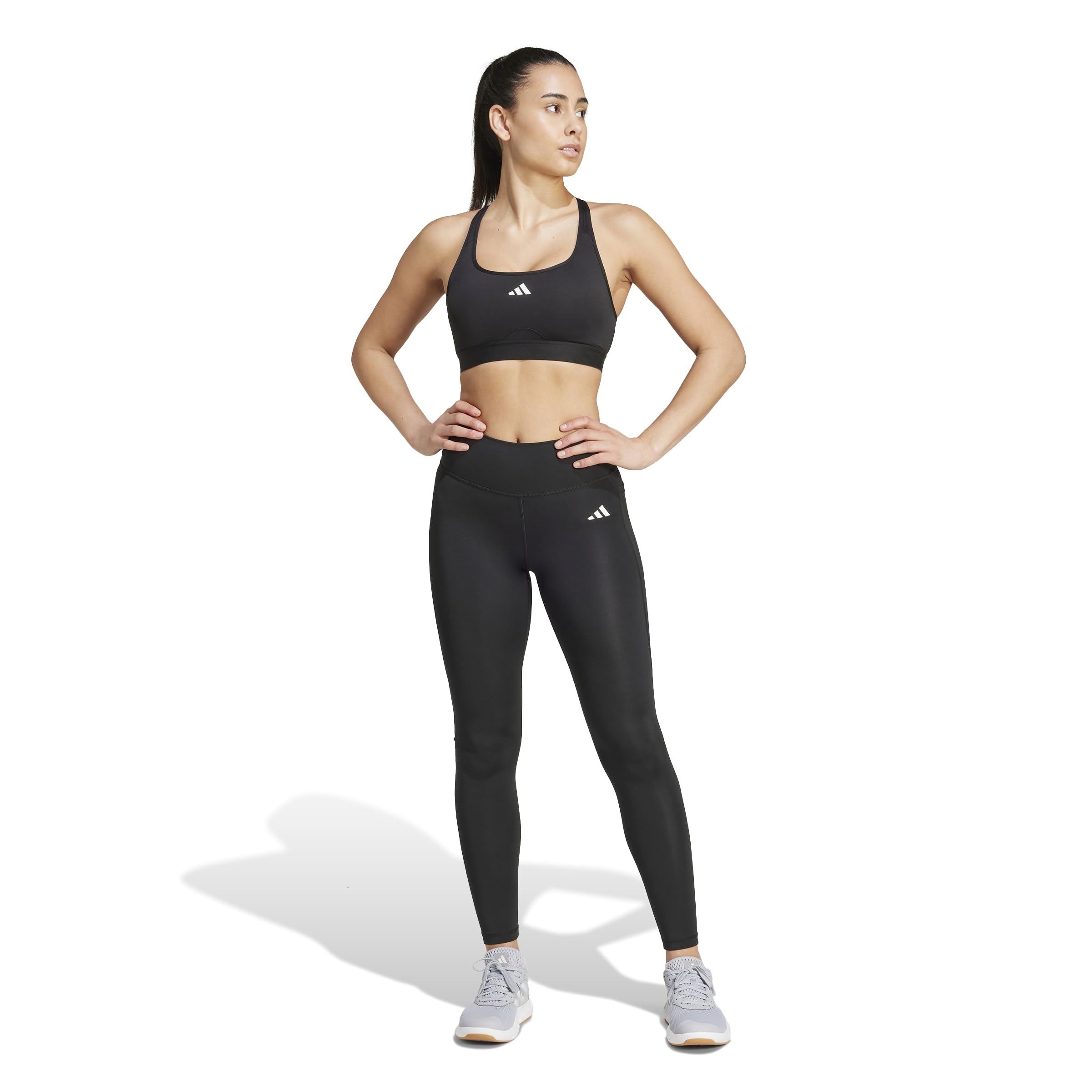 adidas Optime Essentials Stash Pocket Full Length Leggings - Rajstopy Kobiety