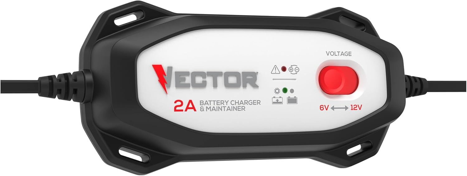 Vector VECBC4 4 Amp Battery Charger/Maintainer with 6V/12V Selector