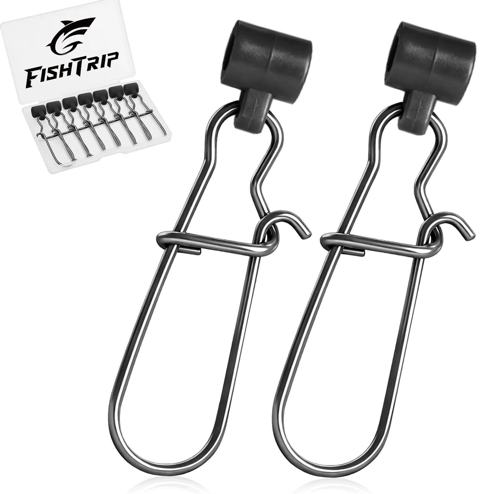 FishTrip Sinker Slides for Fishing Rigs - 100pcs Duo Lock Snaps for Fishing Line Heavy Duty Weights Sinkers Saltwater Connector Accessories — image 1