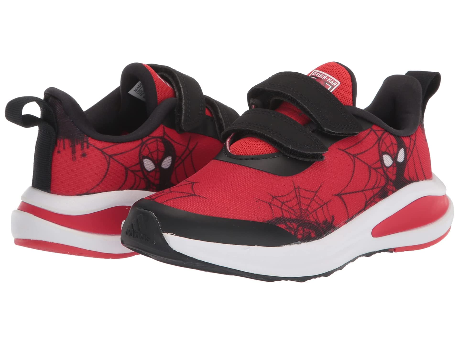 adidas Boy's Fortarun Spider-Man CF (Little Kid/Big Kid) Vivid Red/Black/White 4.5 Big Kid M