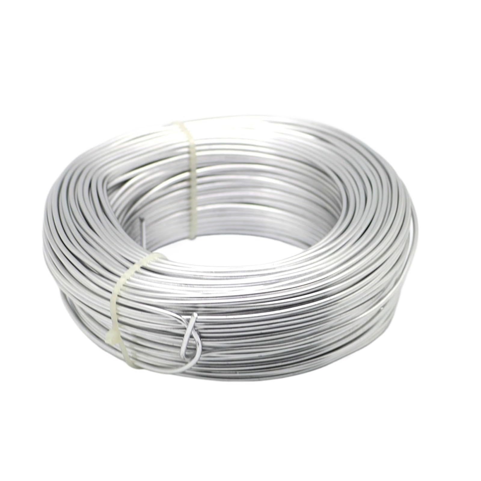 Alambre de Aluminio anadizado Redondo de 1 mm, 1,5 mm, 2 mm, 2,5 mm, 3 mm y 4 mm, Rollo de 500 g, Alambre Suave for joyería, Manualidades y Bricolaje.(Sliver,1.5mm About 100meter)