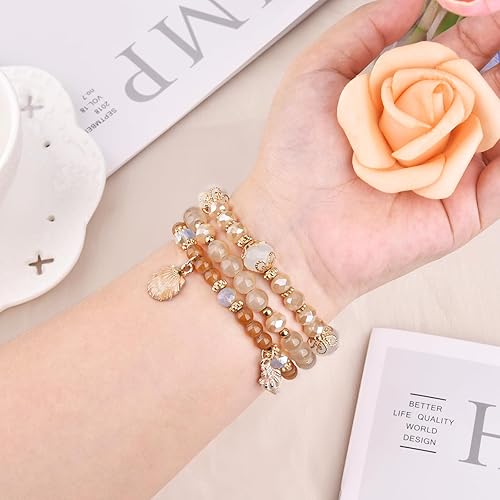 Miniatura 2 de VISOOM Pulsera Boho de cuentas compatible con Samsung Galaxy Watch 654 de 40mm 44mmActive 2 de 40mm 44mmWatch 4 Classic de 42mm 46mm para mujer,