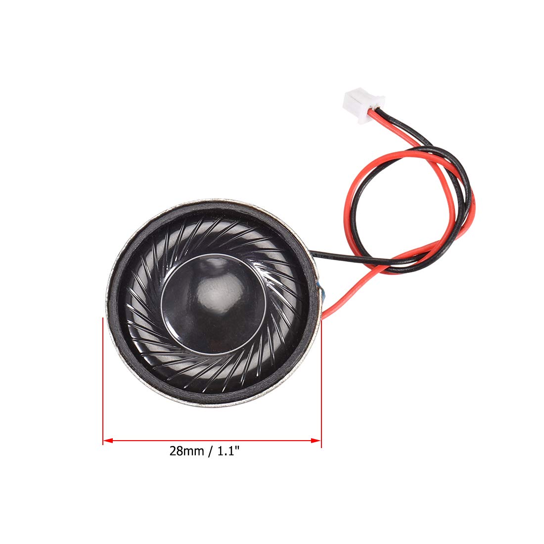 uxcell 2W 8 Ohm Micro Internal Speaker Magnet Loudspeaker 28mm Dia with Pin Wire