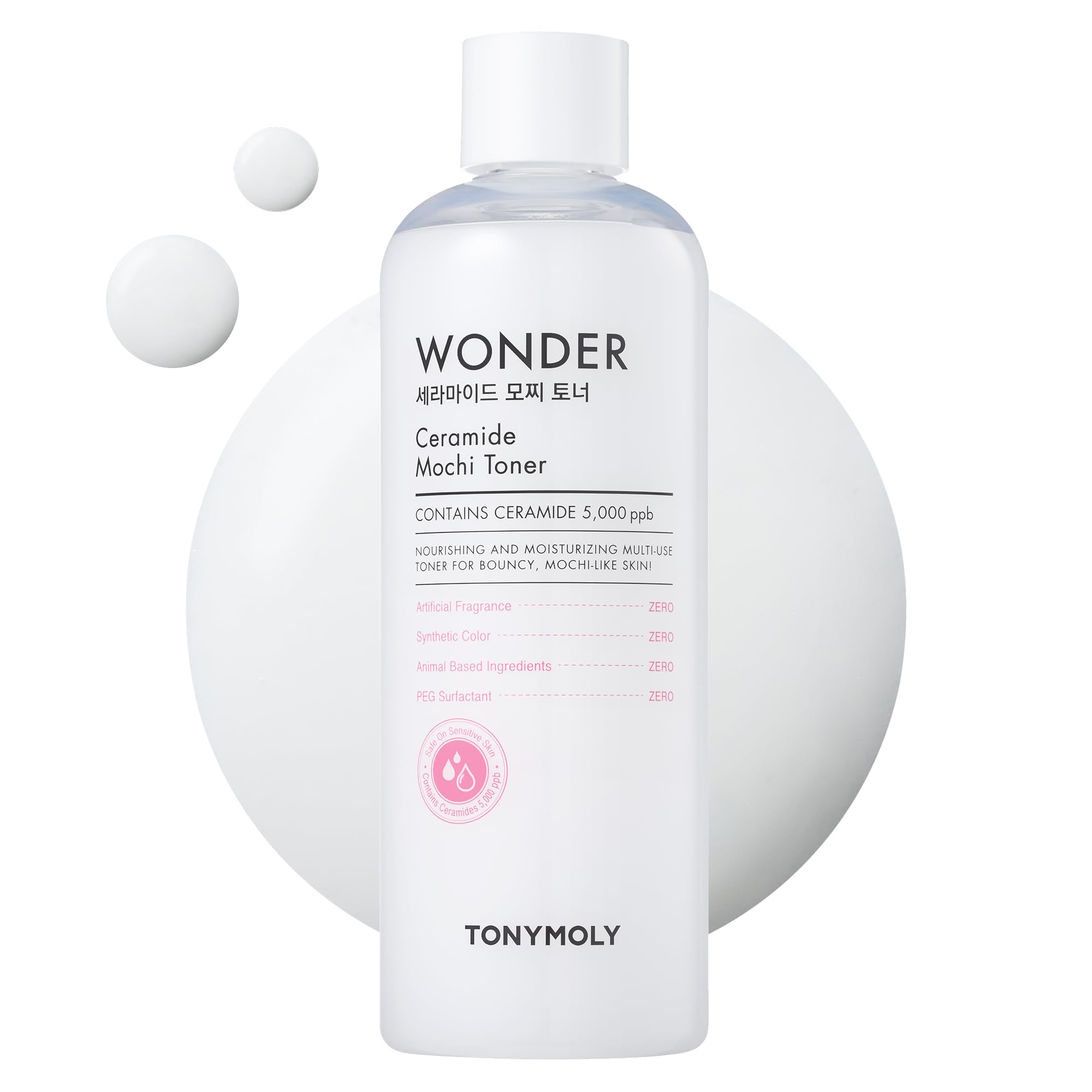 TONYMOLY Wonder Ceramide Mochi Milky Toner, Korean Hydrating Toner, 300ml