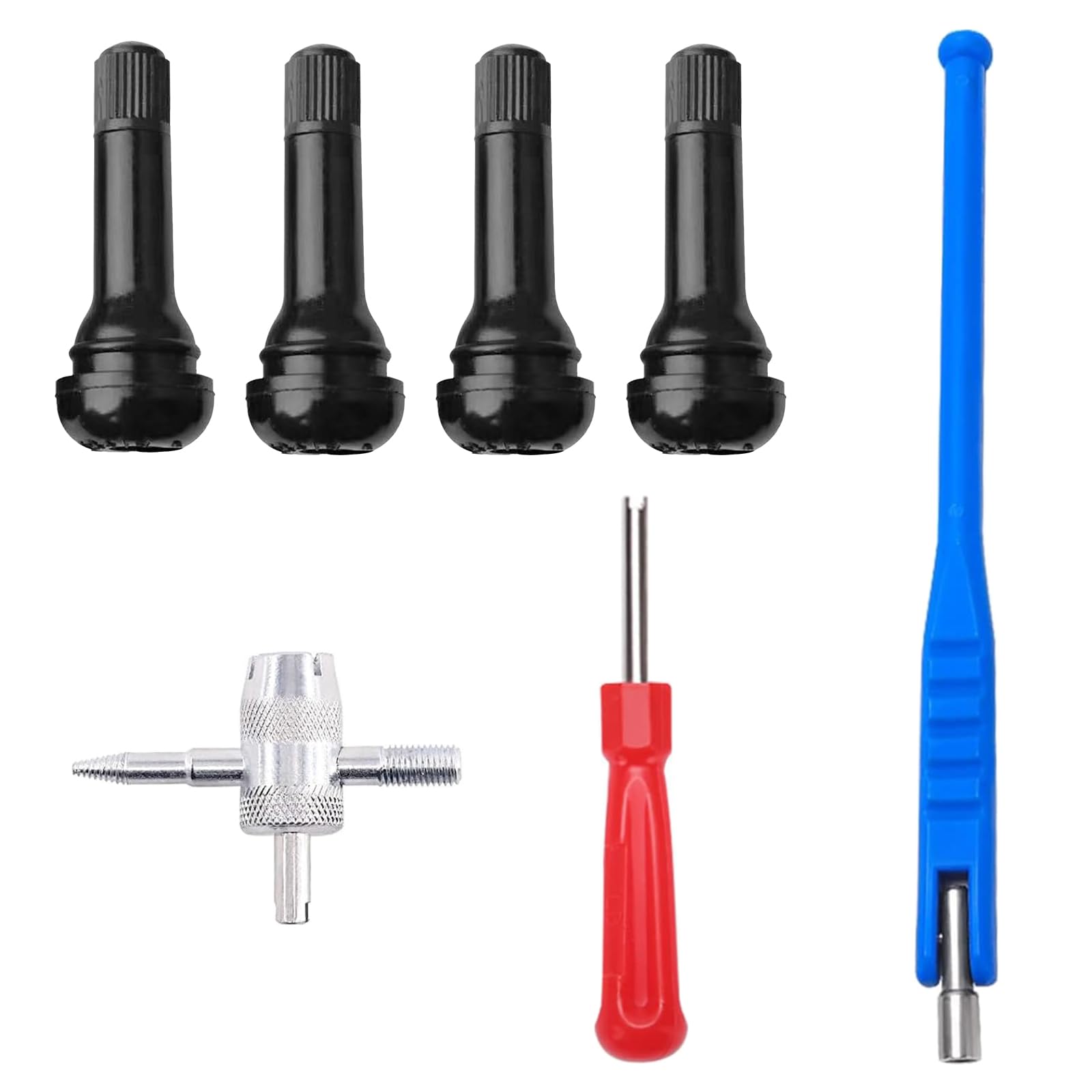 Kit De 21 Outils Pour Valve De Pneu – Extracteur, Crochets, Bobines – Pour Voiture, Camion, Moto (Noir/Rouge)