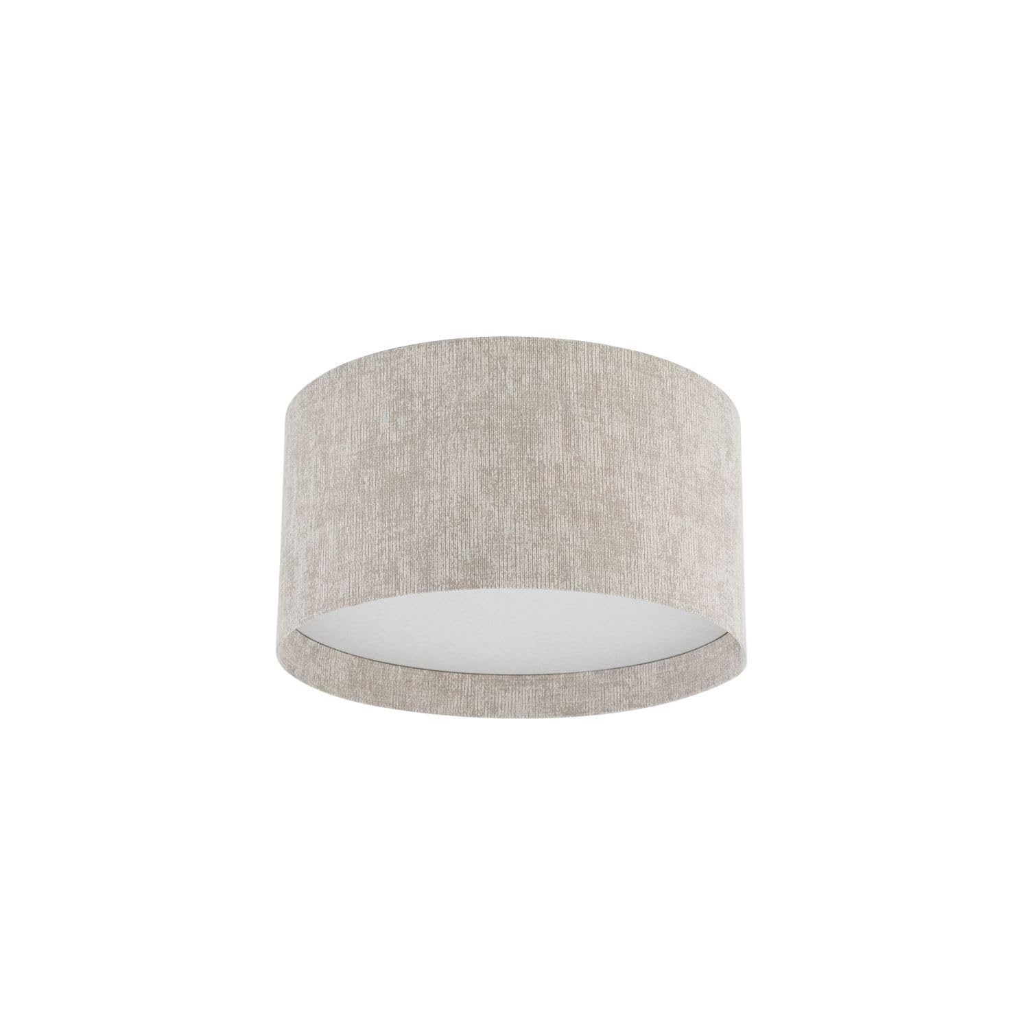 Licht-Erlebnisse Deckenleuchte Beige Stoff Modern Wohnzimmer Esszimmer Schlafzimmer E27 rund blendarm gemütlich B:35 cm Deckenlampe Stoffschirm