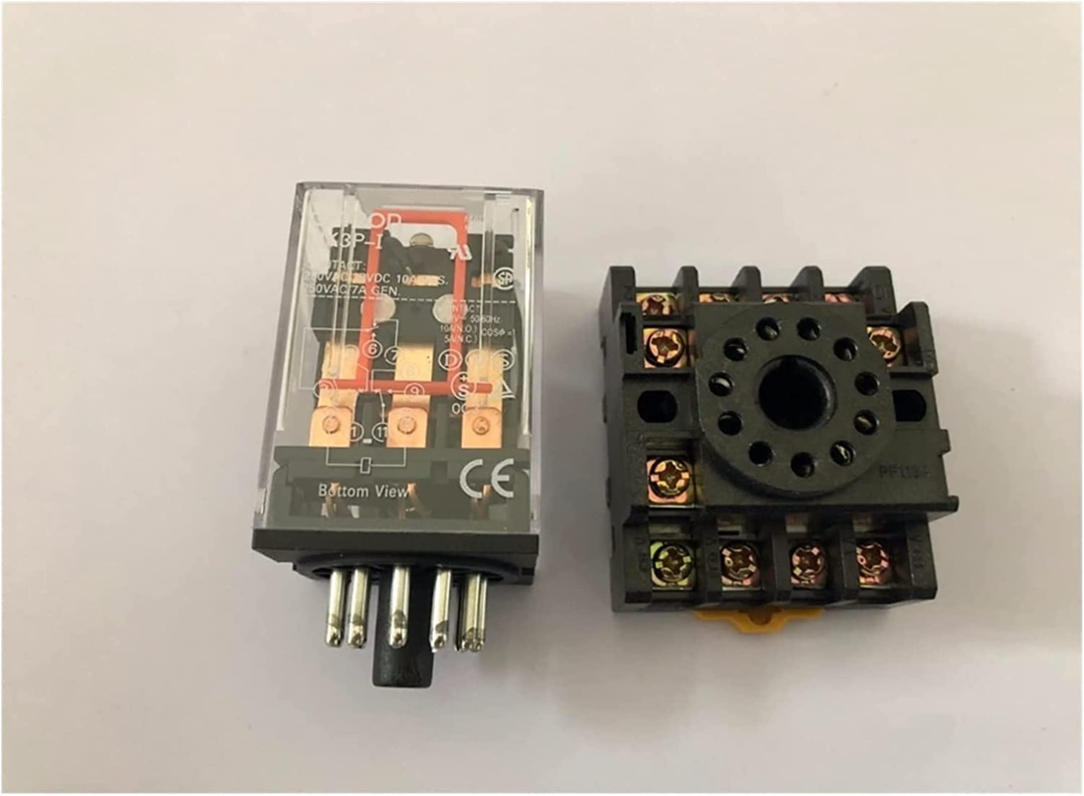 LKPEHTAGN Relay Intermediate MK3P-I MK3P Small electromagnetic 11PIN with Base DC12V DC24V AC110V AC220V
