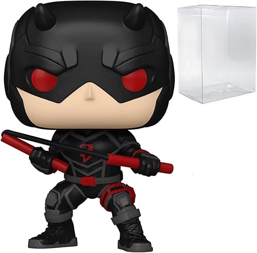 POP Marvel Daredevil - Daredevil Shadowland Edición Especial Funko Figura de vinilo (con funda protectora de caja compatible), multicolor, 3.75