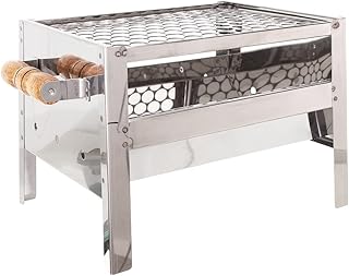 Churrasqueira inox mini modelo para bancada tamanho 25x35x25 com