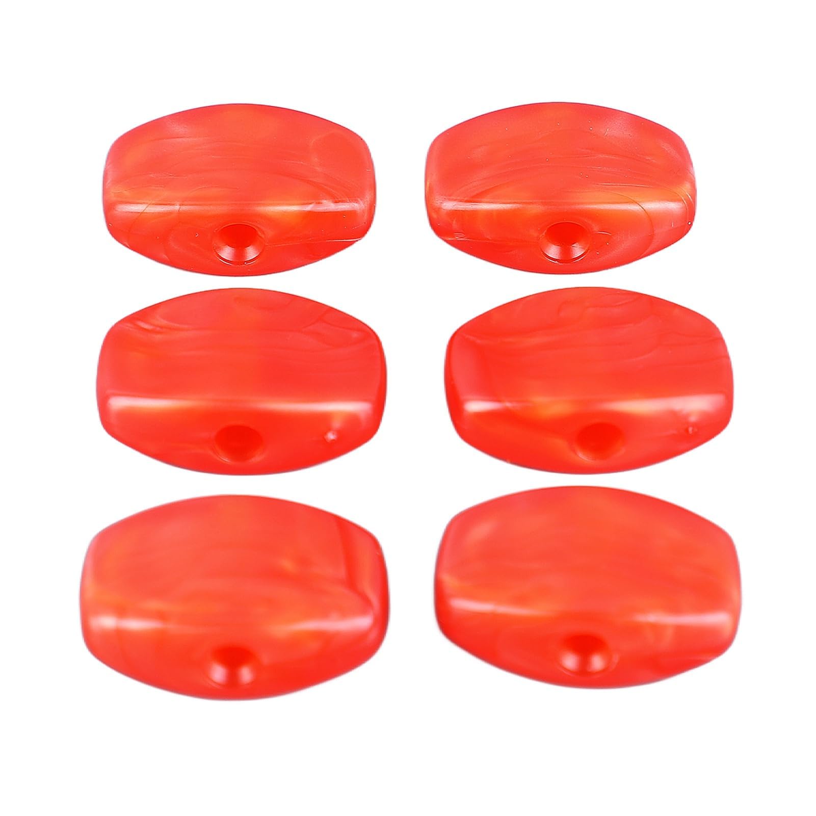 6Pcs Guitar Tuning Peg Buttons, Tuning Key Button Heads Tuners Machine Handle Heads Grip Tuner Buttons for Electric Acoustic Guitar MachineHeads Buttons Knobs Handle(Red)