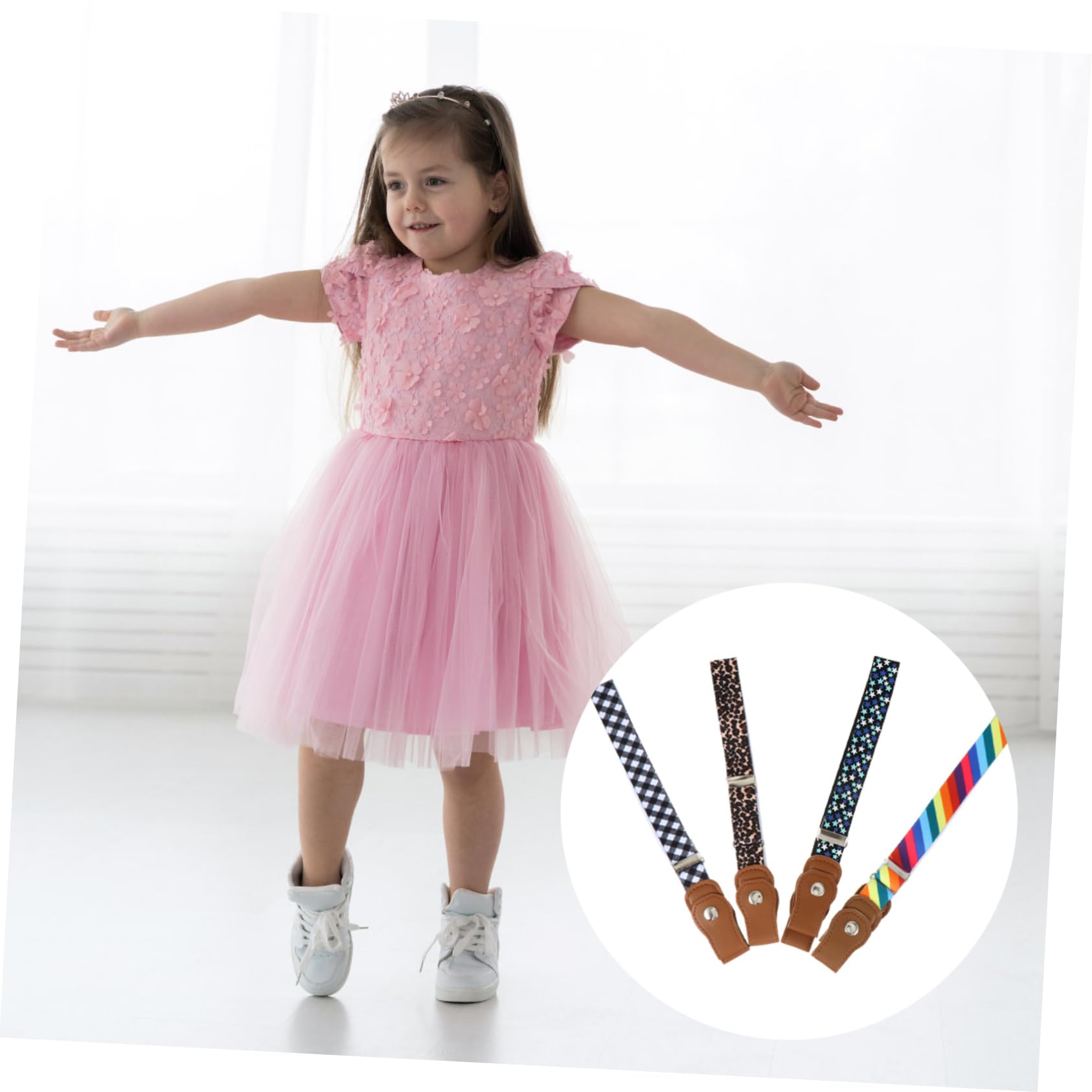 LIFKOME 12piezas Cinturones Elásticos Ajustables Para Niño De Estampados Coloridos Cinturones De Moda Para Ropa Infantil Para Pantalones y Jeans