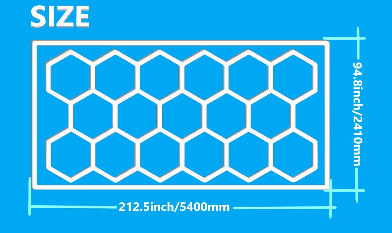 with Bezel 17 Honeycomb LED Garage Light DIY LED Auto Repair Detail Light 6500K Daylight White for car — view 6