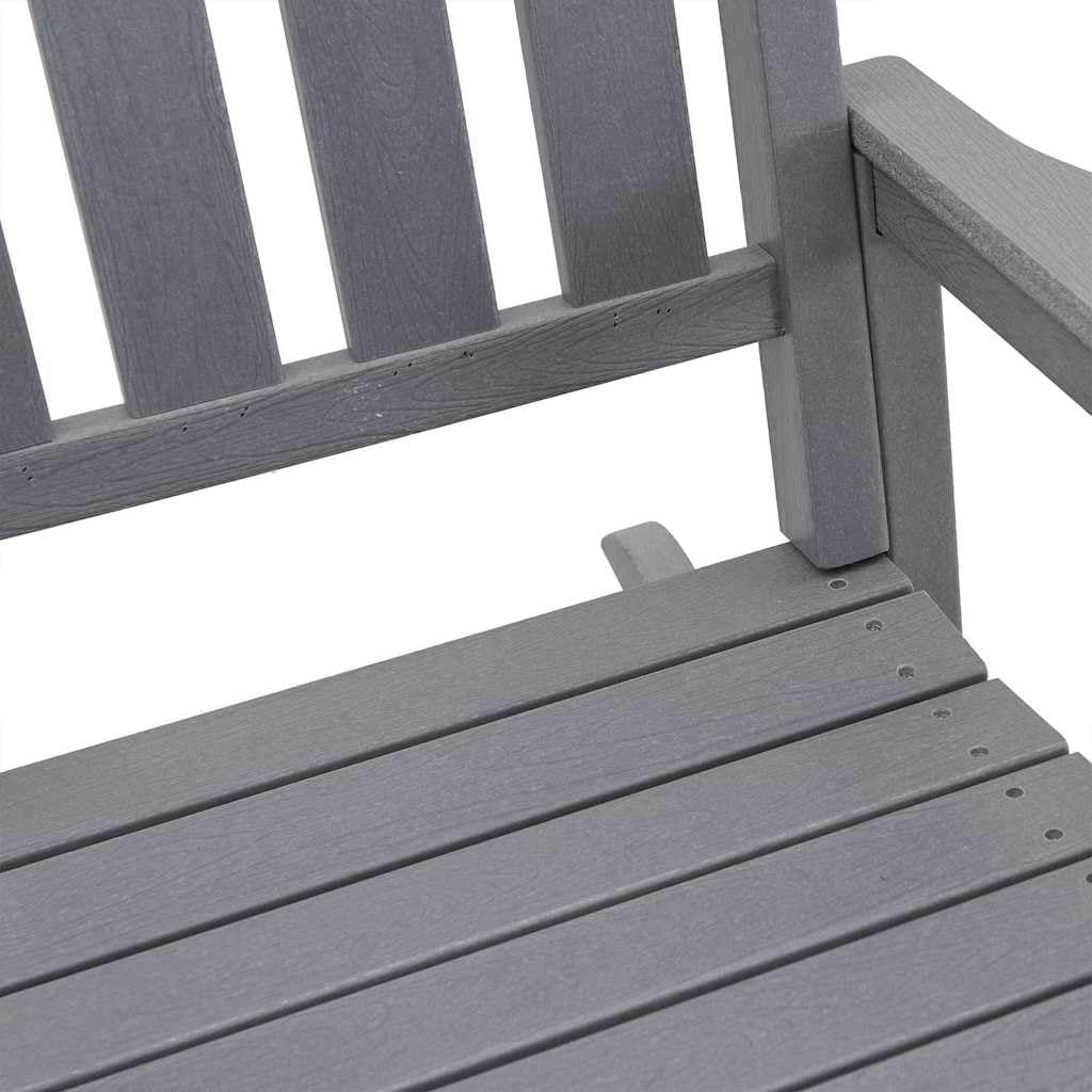 vidaXL Schaukelstuhl für den Garten Hellgrau 92 x 70 x 108cm HDPE, Garten und Terrasse, Moderne Möbel, ergonomischer Sitz, wetterfester Schaukelstuhl, Cooler Lounger