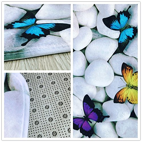 JMAHM 3-teiliges Set Badematten, rutschfest, Badezimmerteppich, WC-Vorleger, WC-Sitzbezug, Vorleger (bunt) – Bild 7