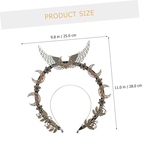 Miniatura 6 de ABOOFAN 3pcs Our Lady's Headband Wedding Bridal Tiara goddess sun headpiece headpiece elegant headband Moon baroque bridal outfits DIY Party Hair
