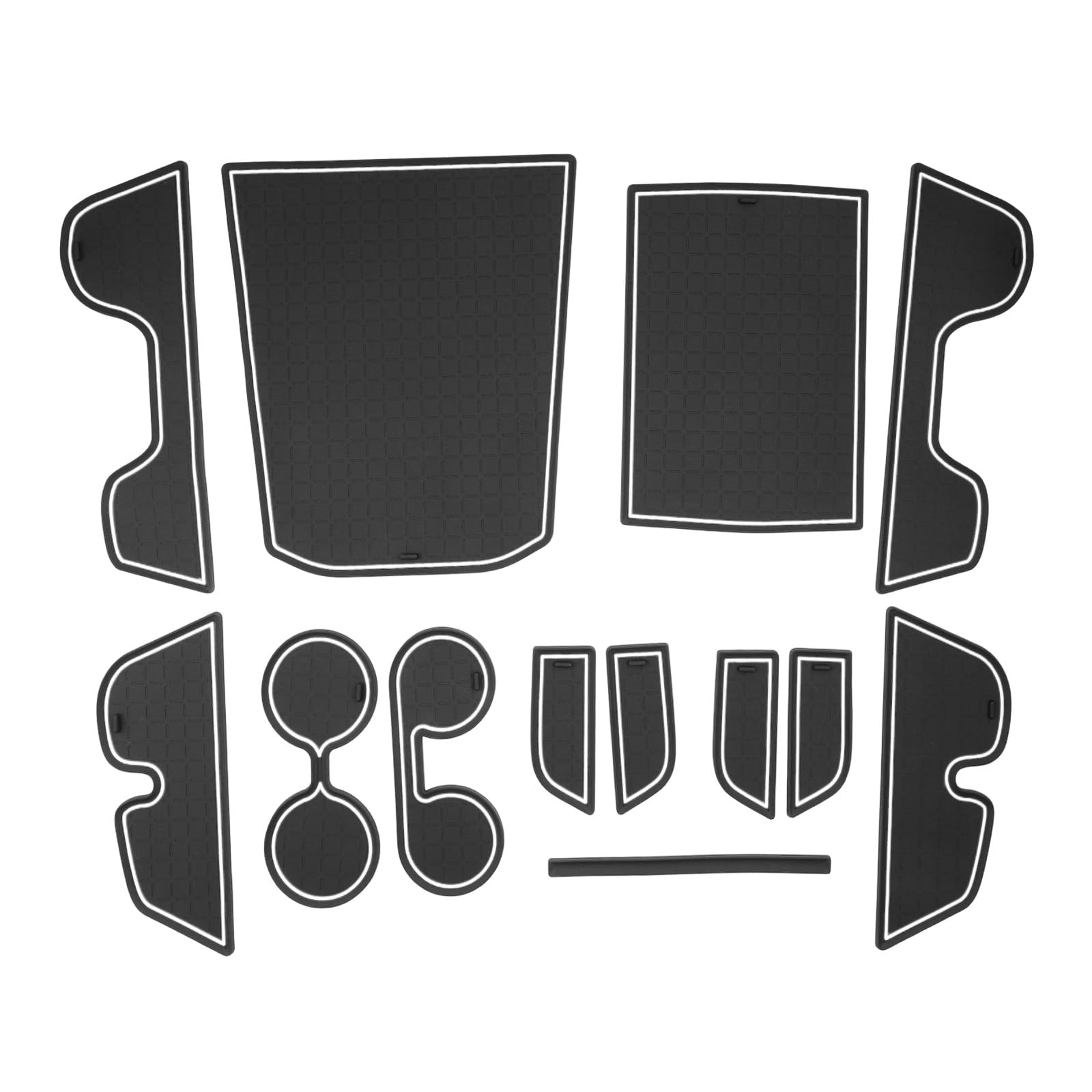 CDEFG 13Pcs for 2026 Toyota Bz bZ4x Door Slot Mats Inserts