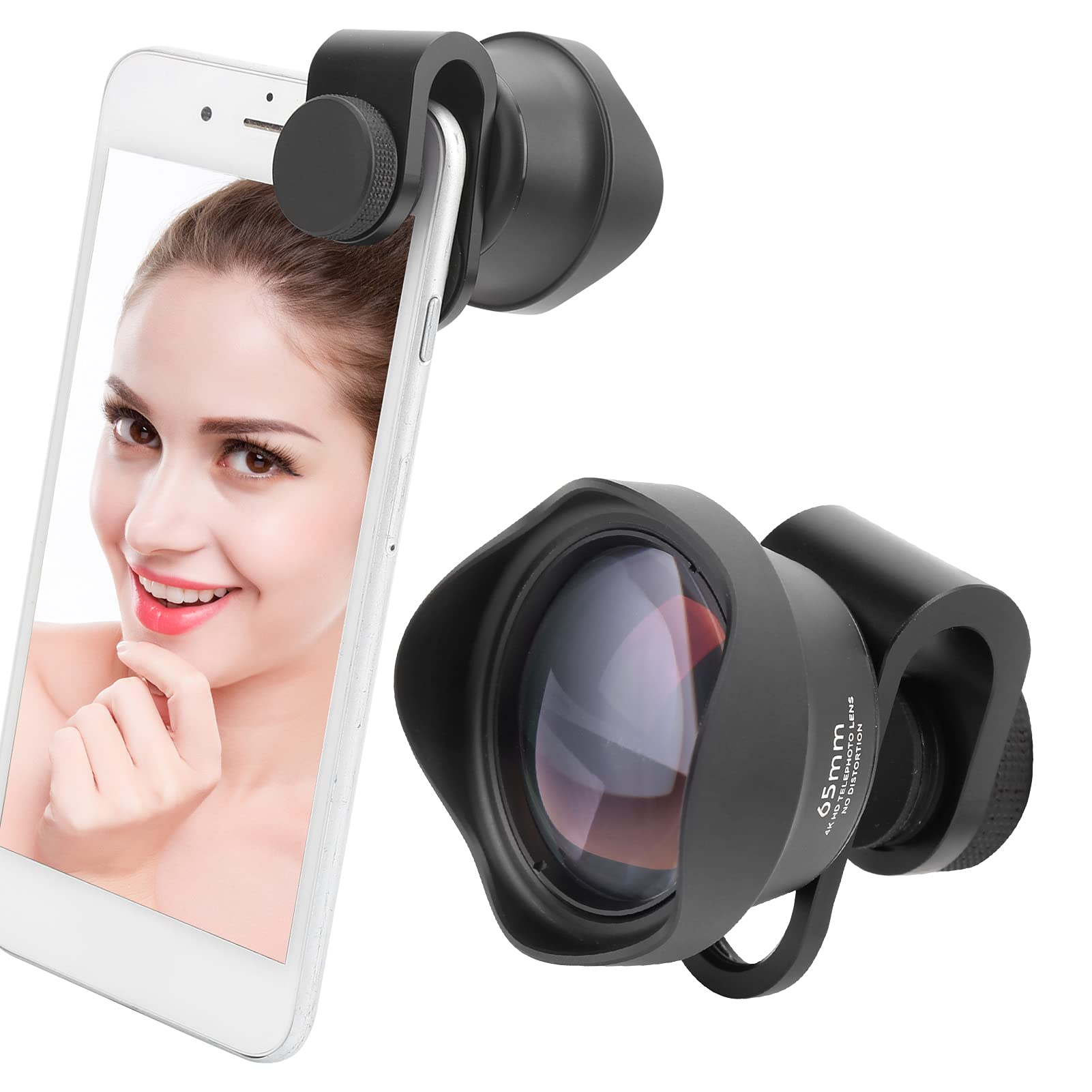 Shanrya Telefon zewnętrzny obiektyw portretowy, łatwy w obsłudze optyczny szklany obiektyw portretowy 2X do padów iOS do smartfonów