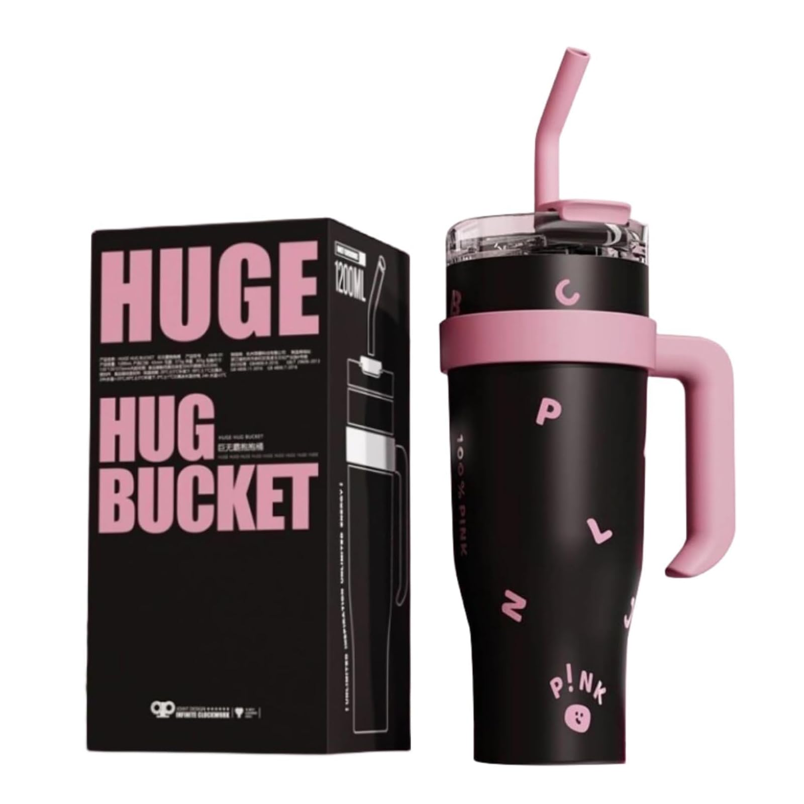 TOPPROSPER 40 oz Tumbler with Handle, Stanley Tumbler with Straw and Lid, Stainless Steel Vacuum Travel Coffee Mug Cup (Black) (B0CNKRVQL5) Amazon Price History, Amazon Price Tracker