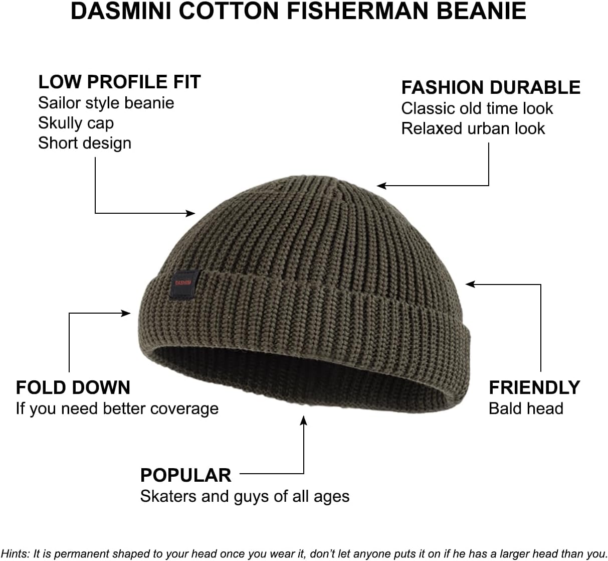 2 Pack Fisherman Beanie Hats for Men Women,Knit Trawler Skull Cap,Watch Cap,Spring Fall Winter Warm Short Hats - Image 4