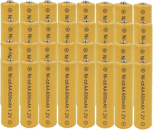 Juego de 32color amarillo AA NiCd 600mAh batería recargable 1.2V
