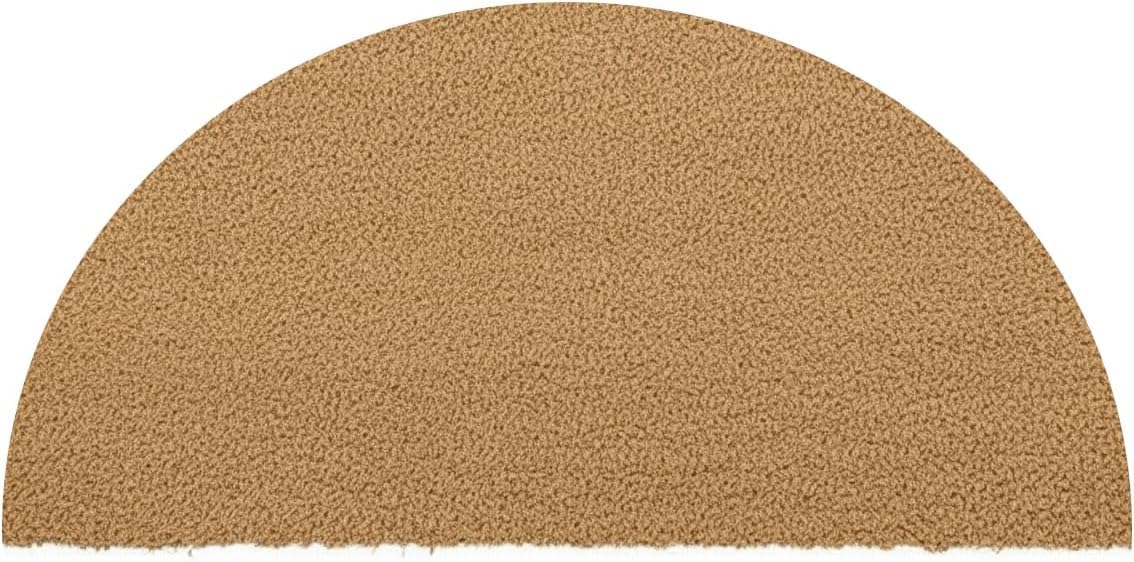 Paillasson en fibre de coco naturelle, tapis d'entrée antidérapant pour porte intérieure et extérieure couverte. Paillasson antibactérien durable. (50 x 100 demi-lune, épaisseur 20 mm)
