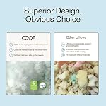 Coop Home Goods Eden Cool Adjustable Pillow Queen Size, Bed Pillow for Sleeping, Back, Stomach and Side Sleeper, Medium Soft Memory Foam Cooling Gel - CertiPUR-US/GREENGUARD Gold