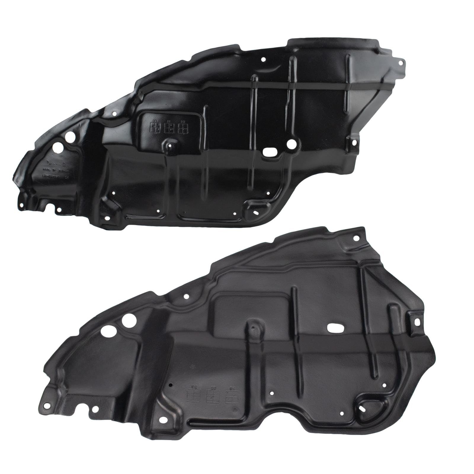 TRQ Driver &amp; Passenger Side Engine Splash Shield Compatible with 2007-2009 Toyota Camry TO1228134 TO1228135