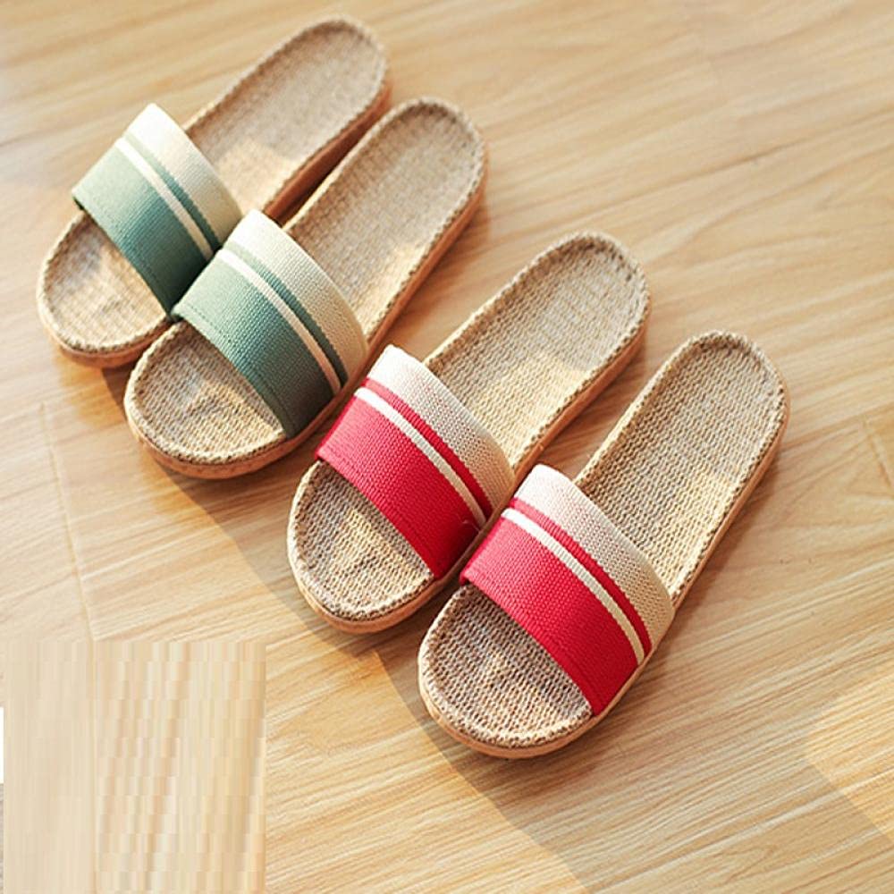 Amazon.co.jp: Lightweight Slippers Female Summer Sweat Absorbing Home Linen  Slippers Non-Slip Indoor Slippers Linen Light Floor Home Slipper-Green_4_Us  : DIY, Tools \u0026 Garden