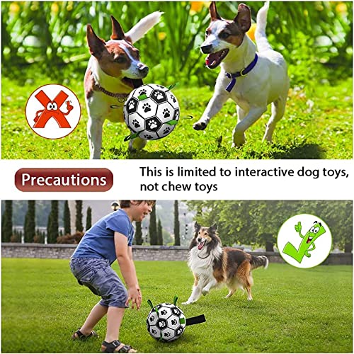 Qdan Dog Toys Soccer Ball With Straps, Interactive Dog Toys For Tug Of War, Puppy Birthday Gifts, Dog Tug Toy, Dog Water Toy, Durable Dog Balls World Cup For Small & Medium Dogs（6 Inch） #TOP2