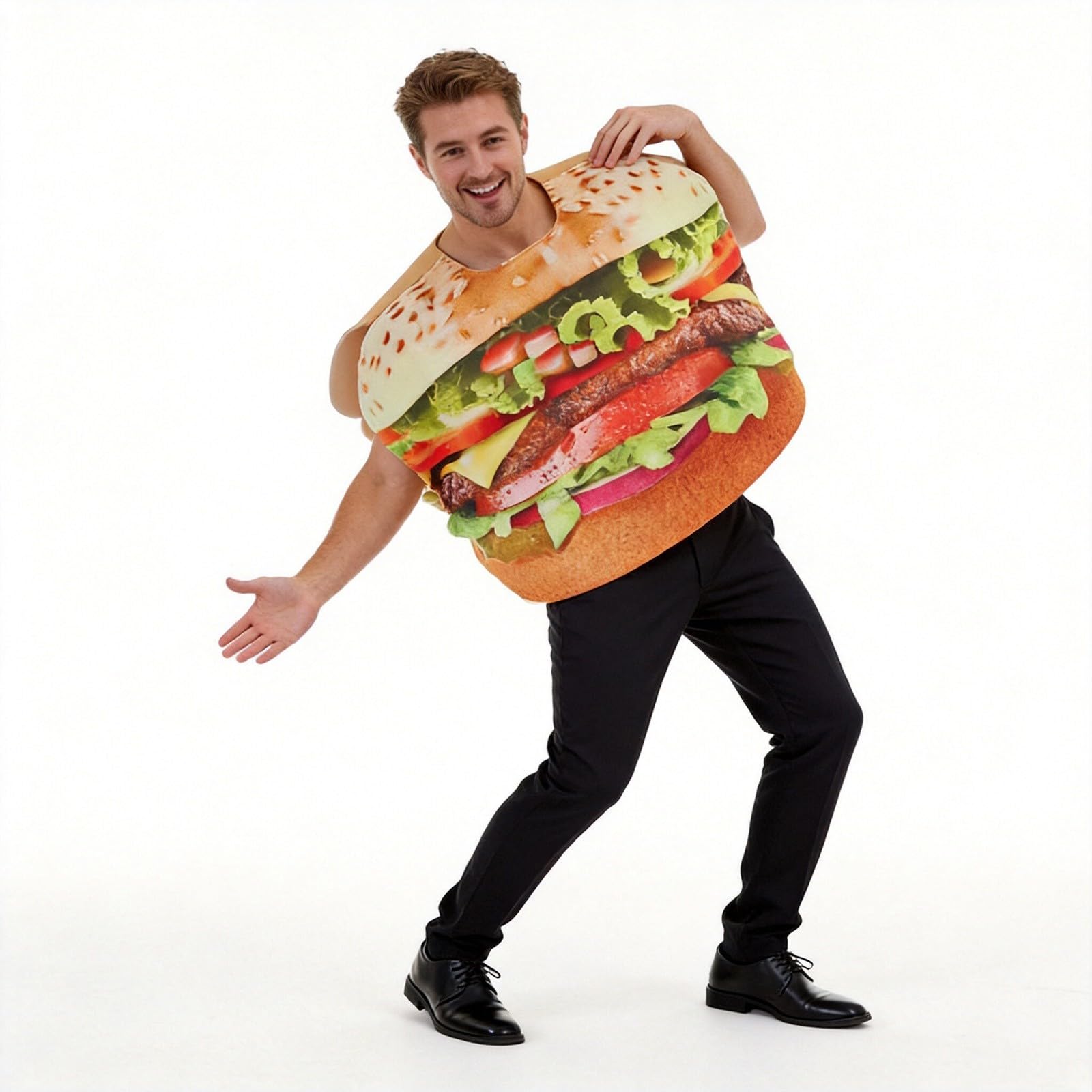 Generisch Damen Halloween Bühne Cosplay Outfit für Burger Dinner Show,Strapazierfähiges Polyester | bequeme Passform | ideal für Themenparty & Bühnenauftritt | Größe S-XL