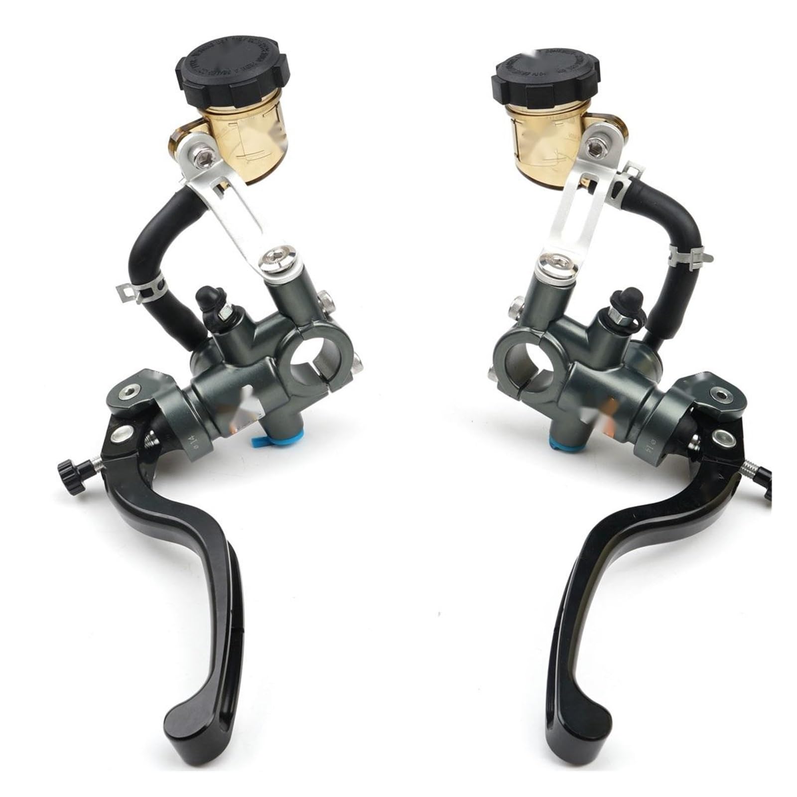 Leva frizione freno moto Frizione freno radiale universale per motocicletta per cilindro per maestro manubrio(Right 15mm Black)
