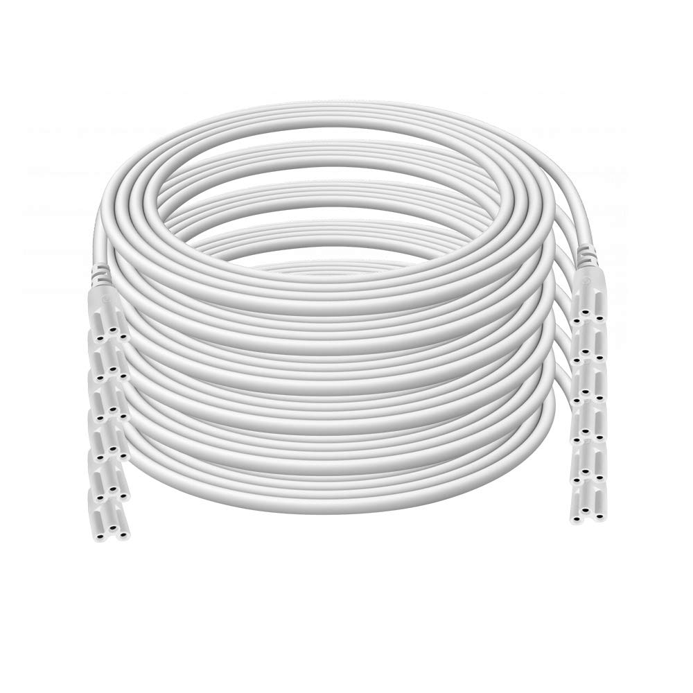 Hot Deals (6-Pack）Monios-L T5 T8 Connecting Cords 5FT(1.5M) 3Pin Linkable Wires for LED Tube Lamps